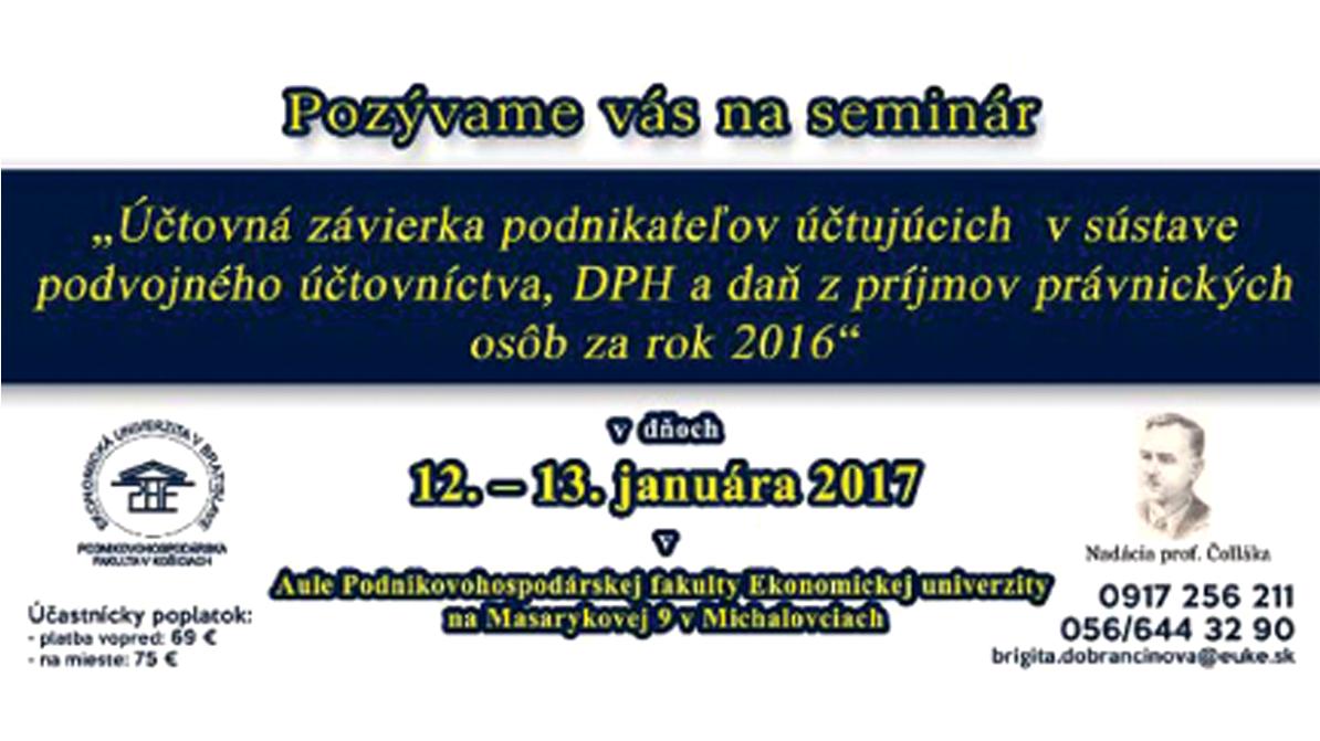 Seminár o podvojnom účtovníctve