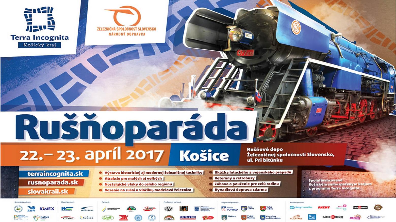 Rušňoparáda 2017 v Košiciach otvorí verejnosti brány rušňového depa 