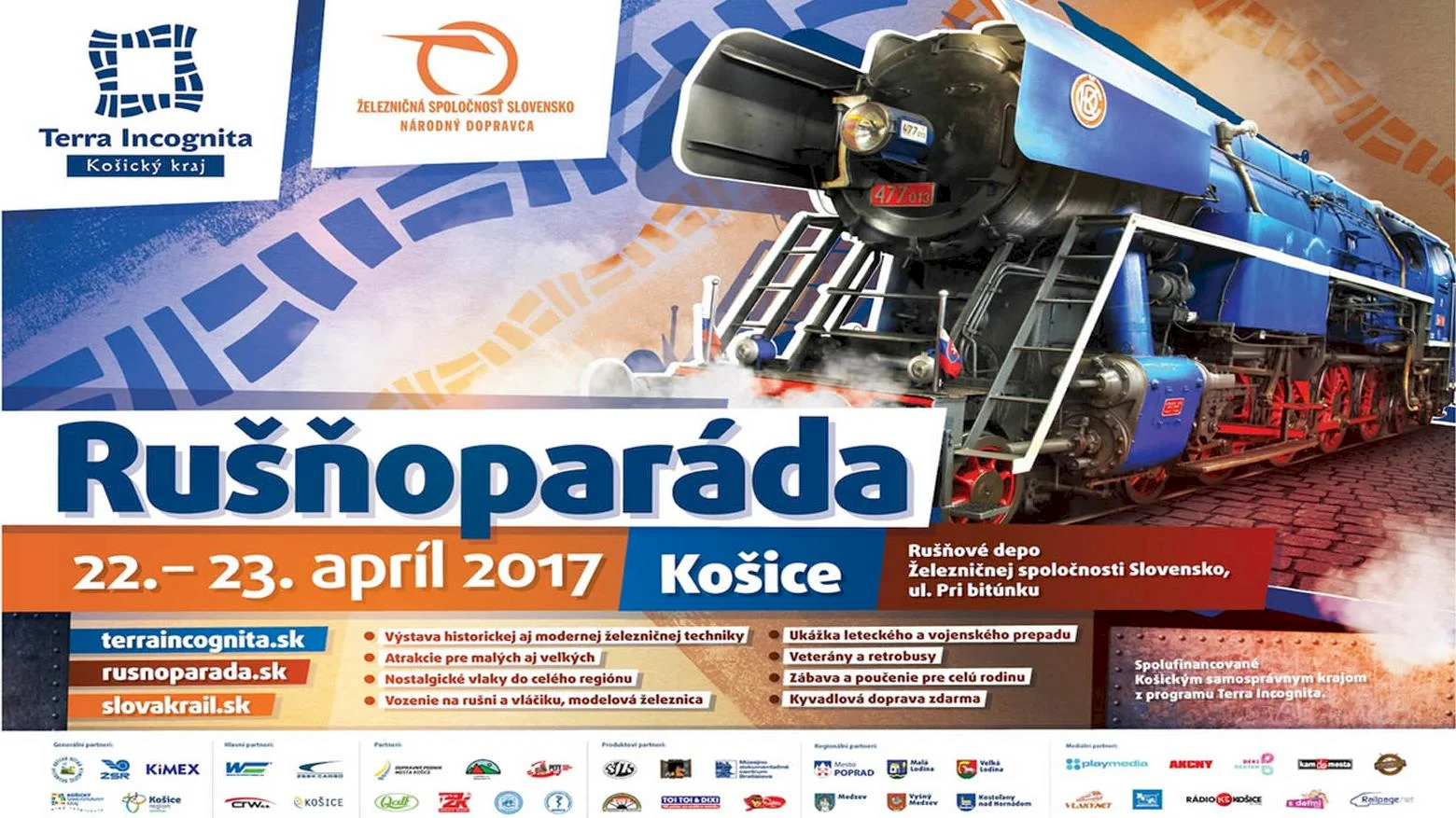 Rušňoparáda 2017 v Košiciach otvorí verejnosti brány rušňového depa 