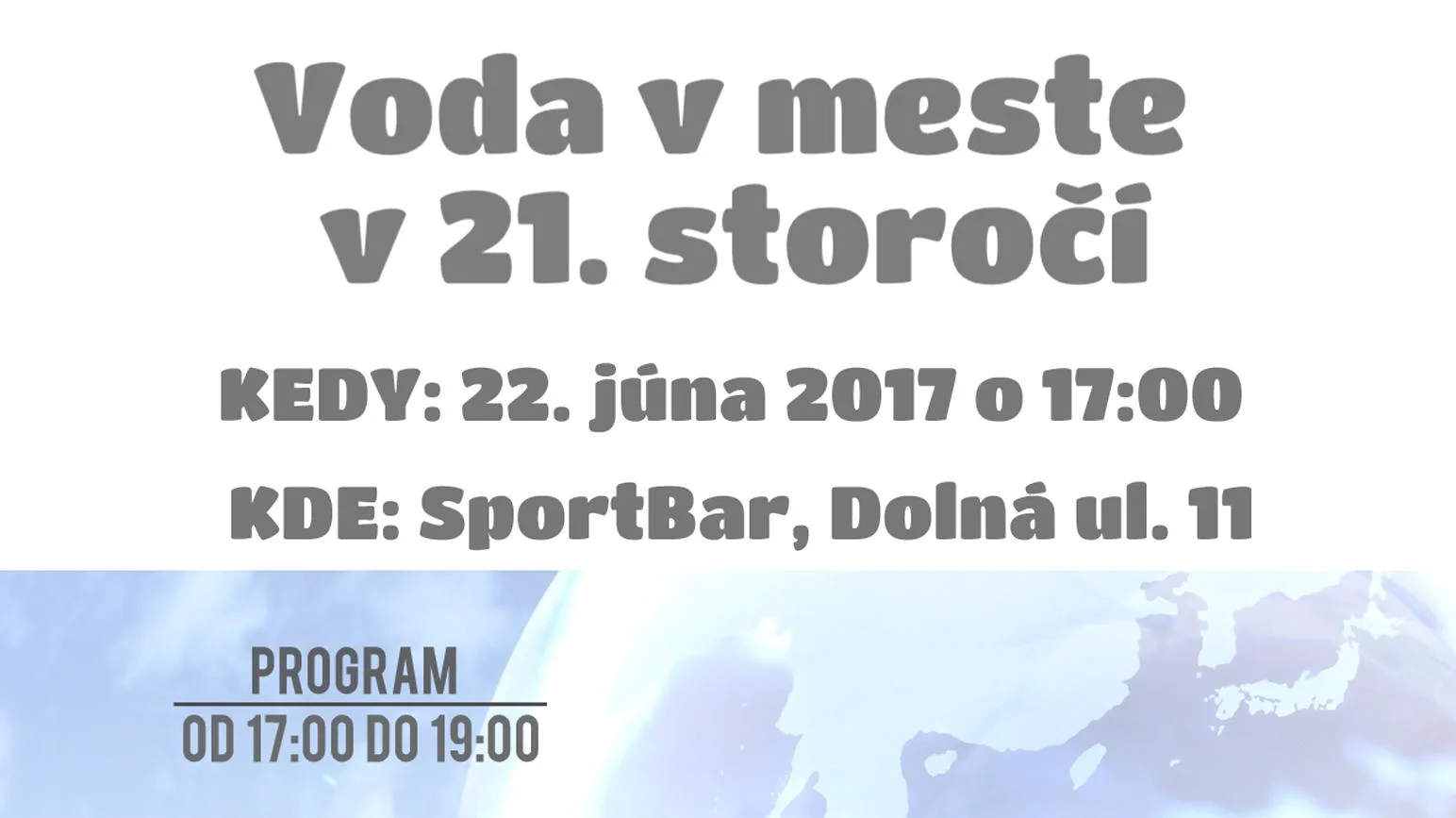 Workshop na tému Voda v meste v 21. storočí