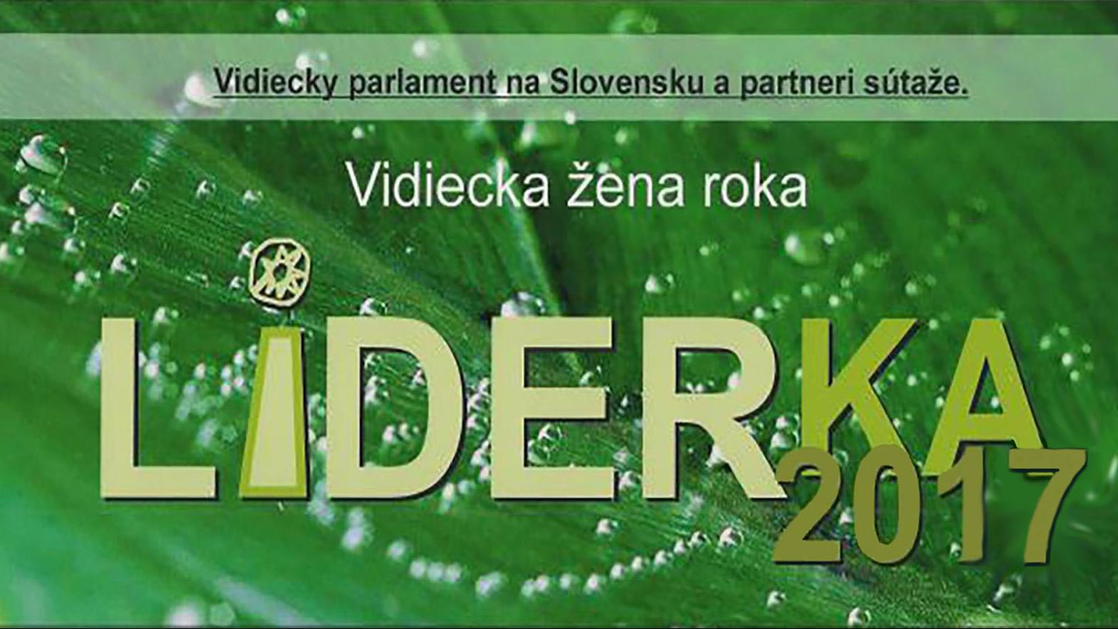 Vidiecka žena roka  – „Líderka  roka 2017“