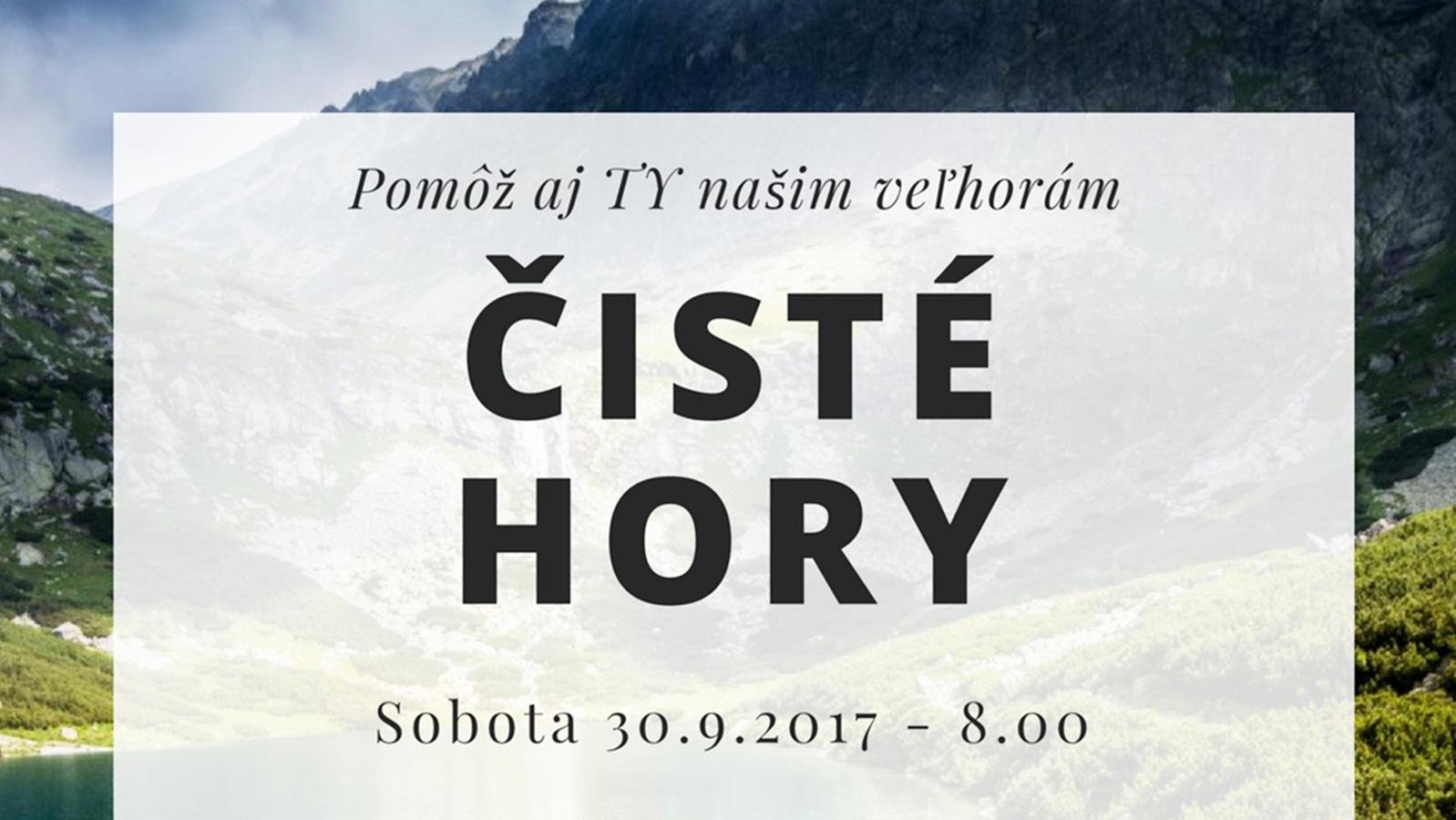 Vo Vysokých Tatrách v Pieninách sa uskutoční podujatie Čisté hory 