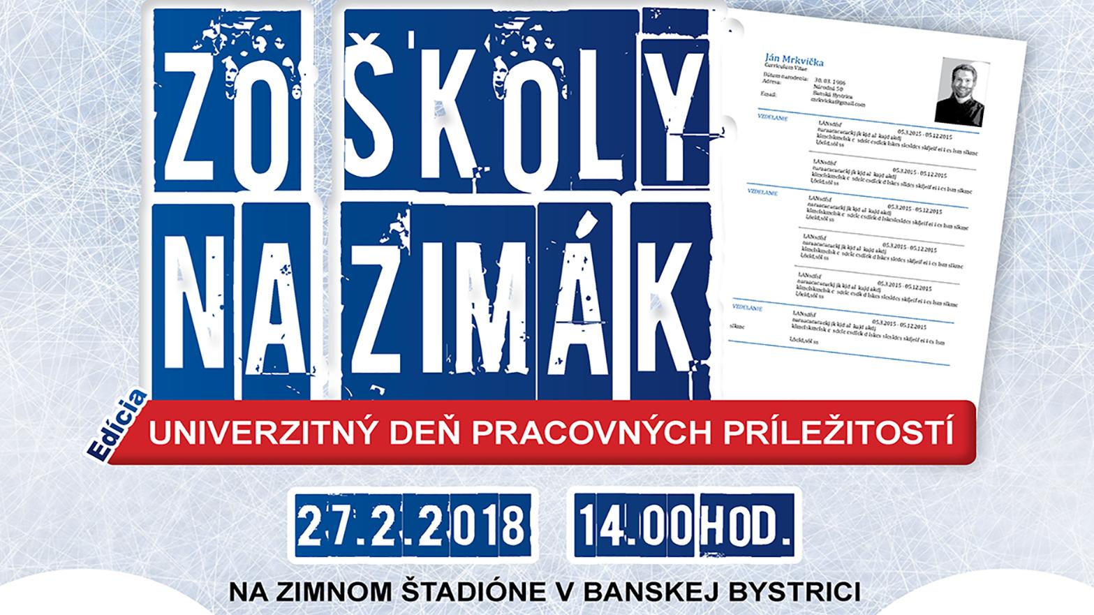 Nájdi si prácu na zimáku – 2. ročník Veľtrhu kariéry a pracovných príležitostí
