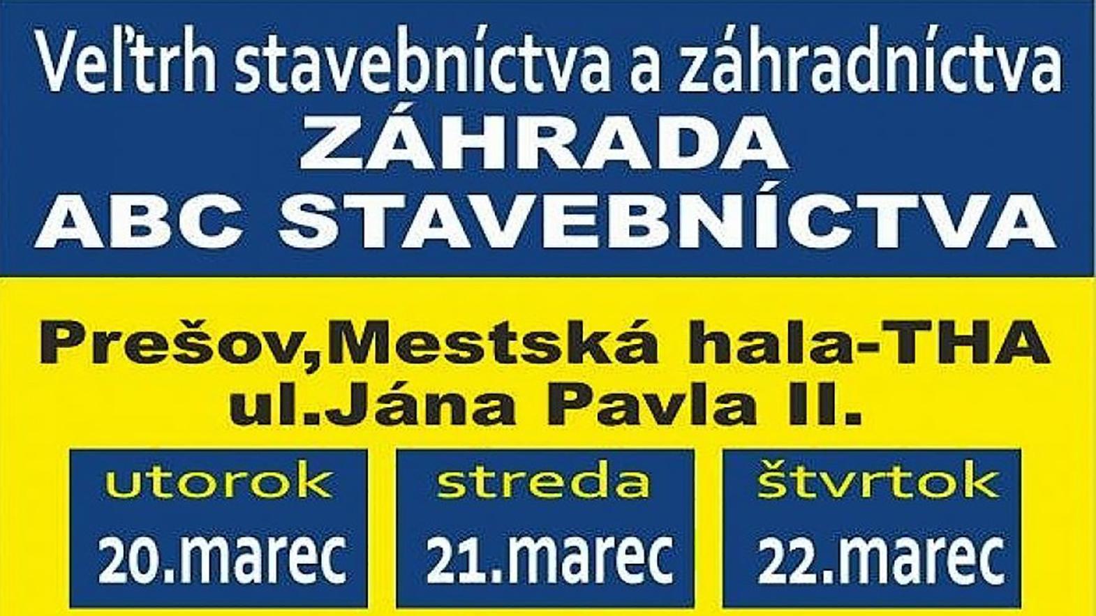 Veľtrh Záhrada ABC v Prešove svoje brány otvorí  už v utorok