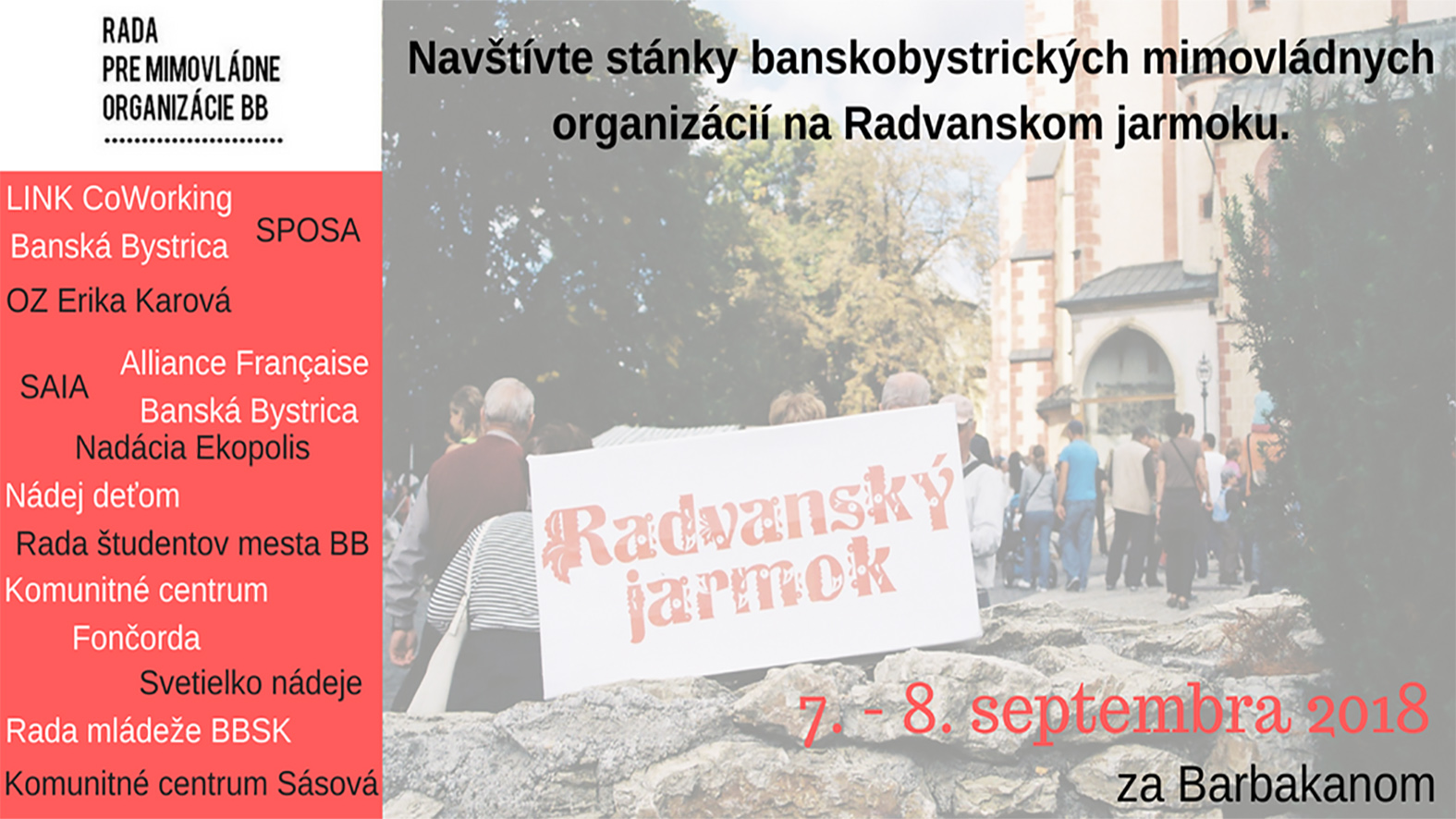 Banskobystrické mimovládne organizácie sa predstavia na Radvanskom jarmoku