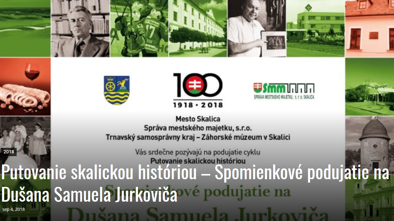 Pri putovaní históriou si v meste zaspomínajú na D. S. Jurkoviča  