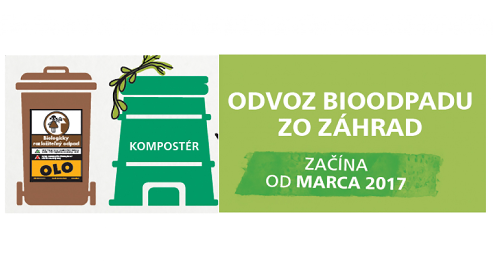OLO začne s odvozom bioodpadu zo záhrad od 1. marca 