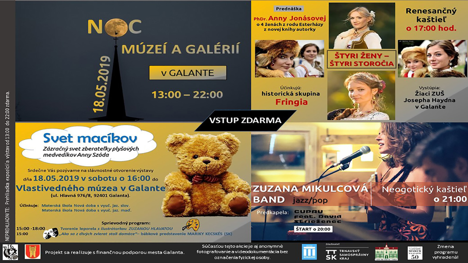 Mesto sa opäť zapojí do Noci múzeí a galérií, vstup bude zadarmo 
