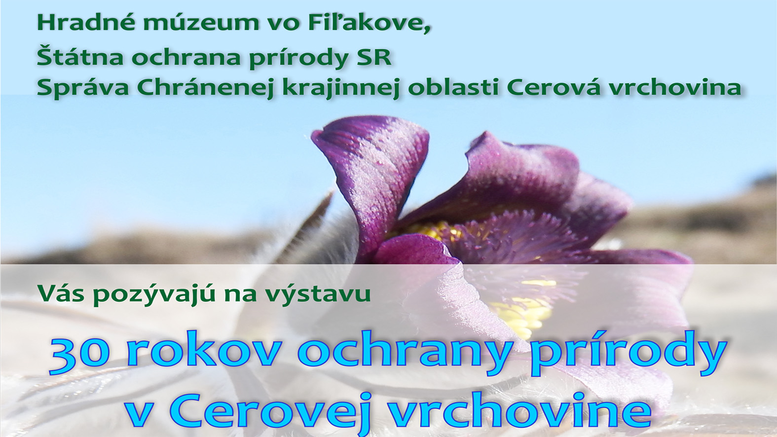 Otvorenie výstavy „30 rokov ochrany prírody v Cerovej vrchovine” vo Fiľakove