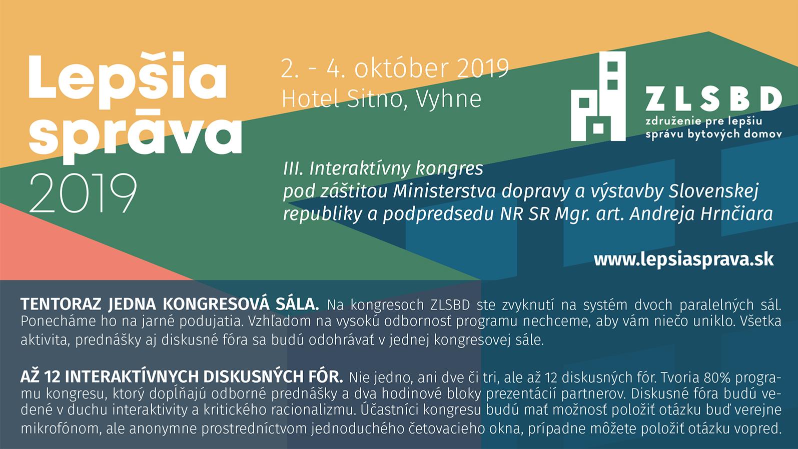 Združenie pre lepšiu spávu bytových domov pozýva na interaktívny kongres