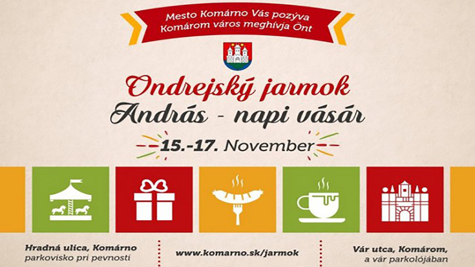 Ondrejský jarmok v Komárne ponúkne tradičné špeciality i remeselnícky trh