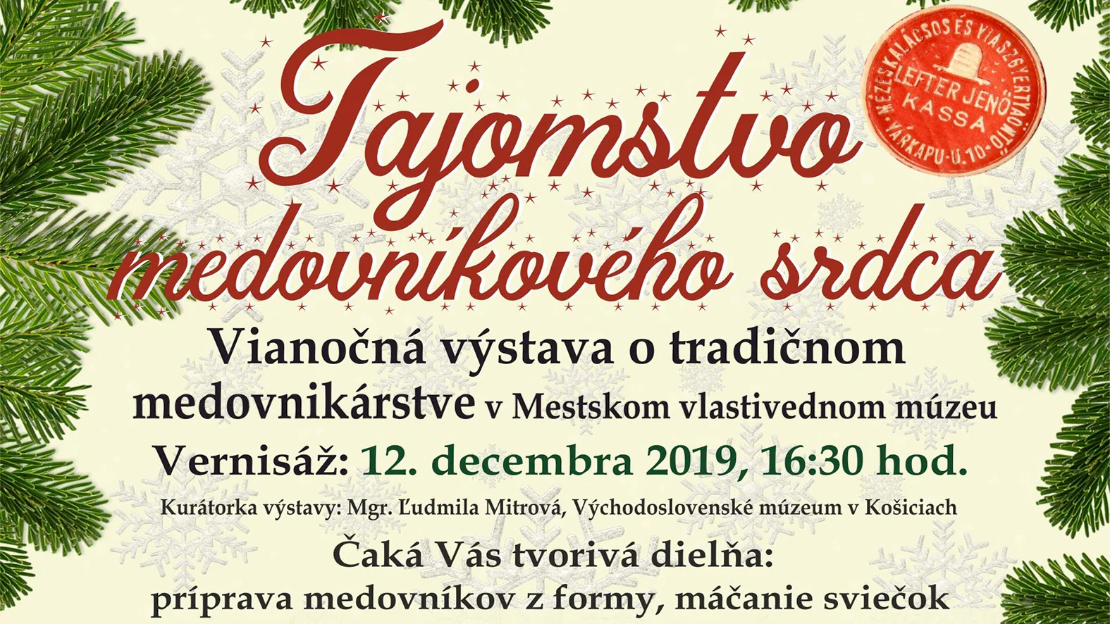  Otvorenie výstavy „Tajomstvo medovníkového srdca“ vo Fiľakove