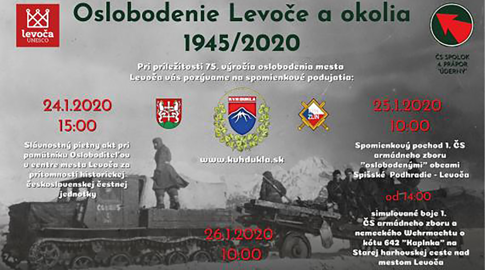 Rekonštrukcie bojov pripomenuli oslobodenie Levoče pred 75 rokmi 