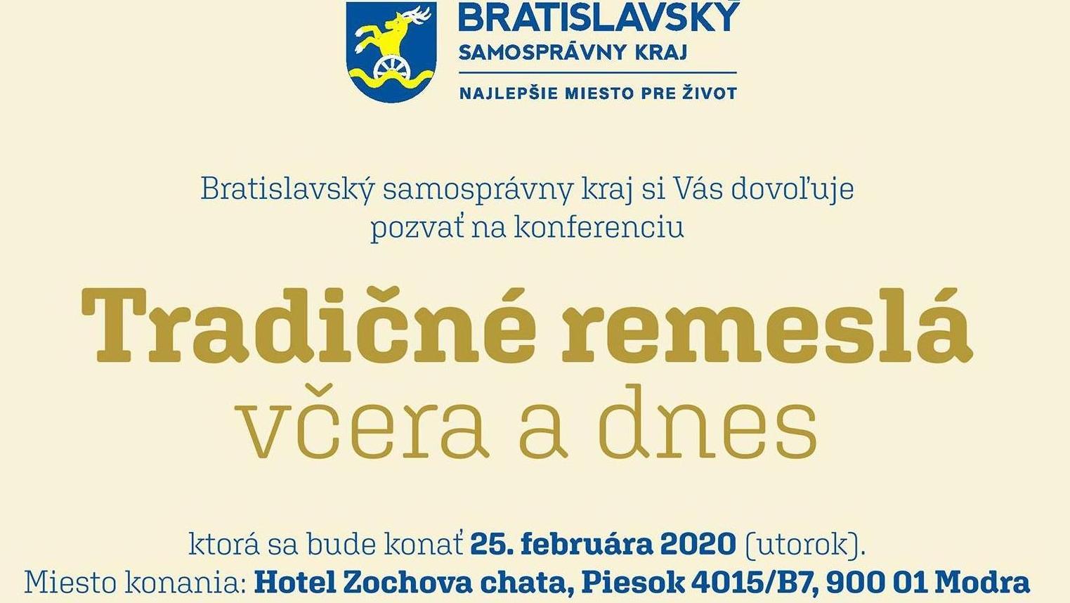 Konferencia Tradičné remeslá včera a dnes