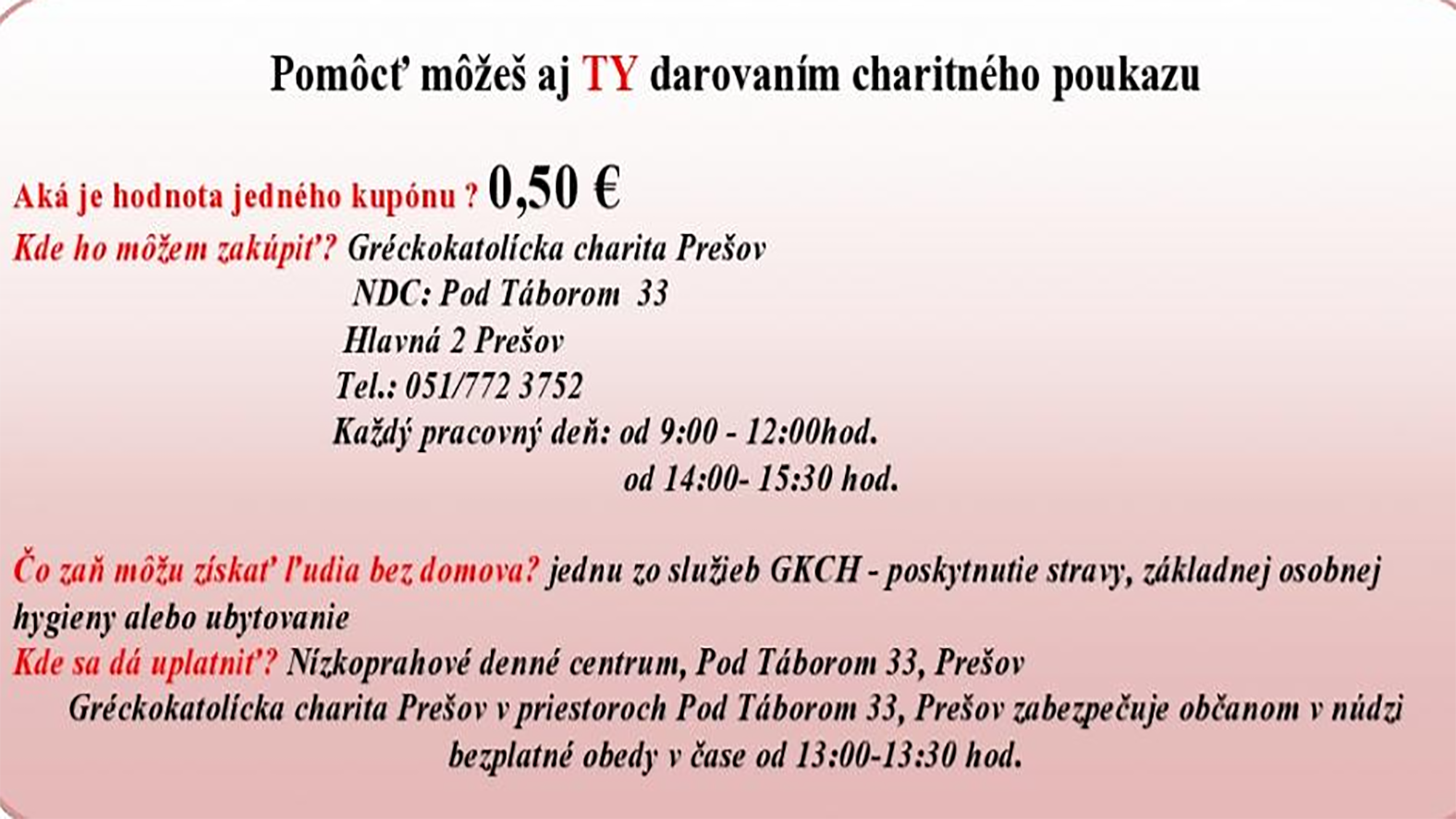Mesto Prešov podáva pomocnú ruku matkám s deťmi na ulici