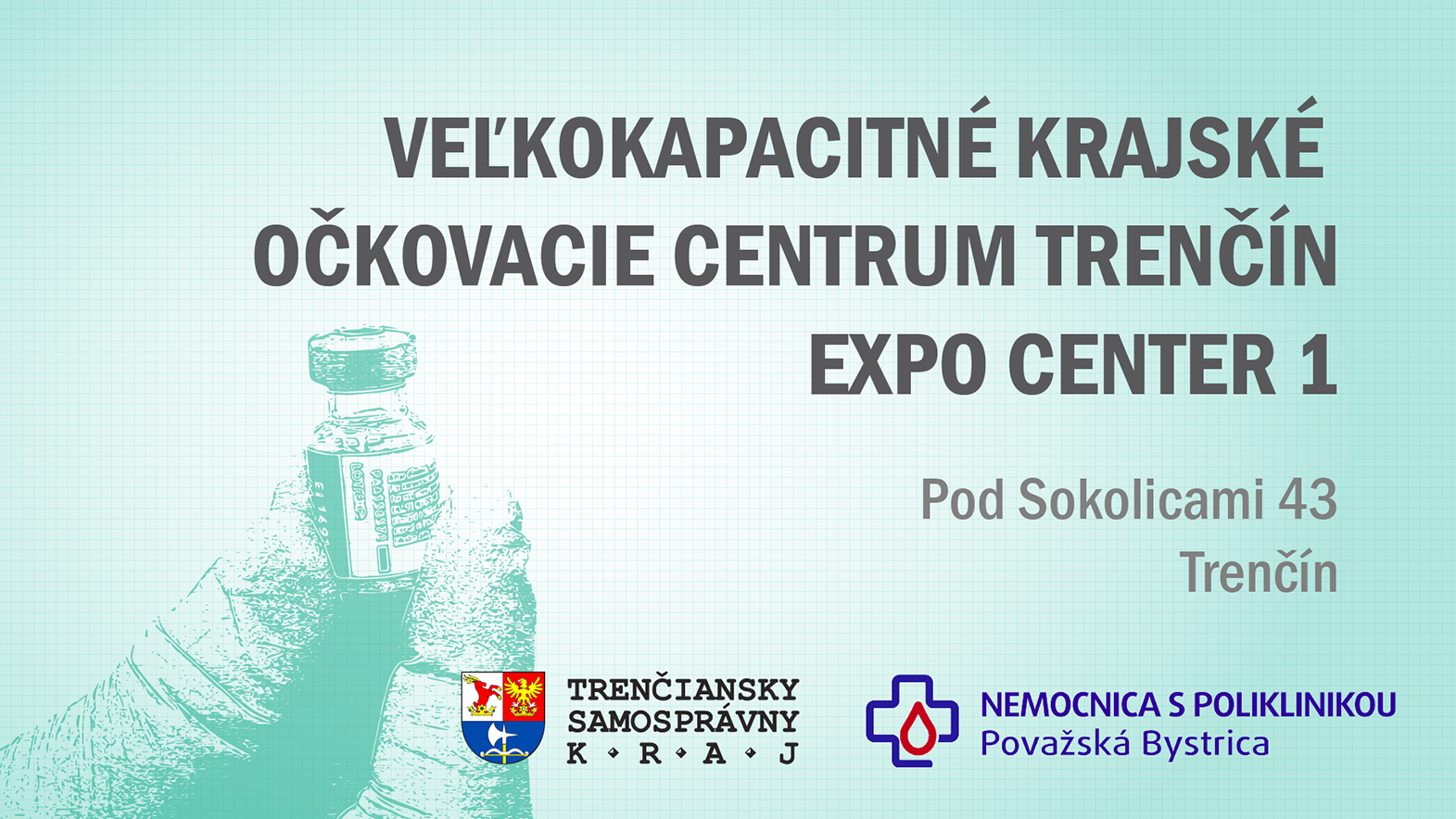 Prihláste sa na očkovanie v Krajskom vakcinačnom centre už tento víkend!