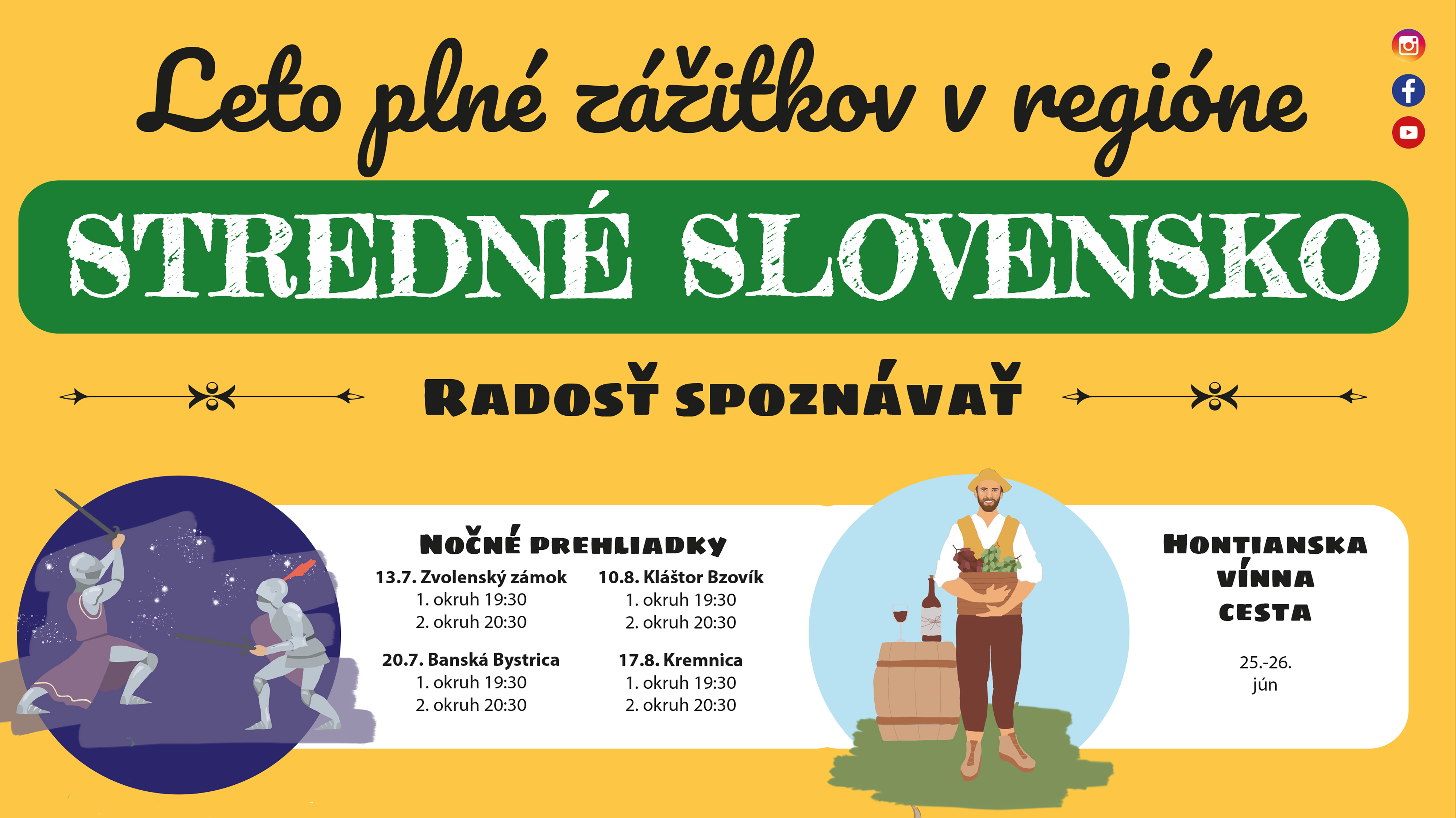 Nádielka letných zážitkov v regióne Stredné Slovensko