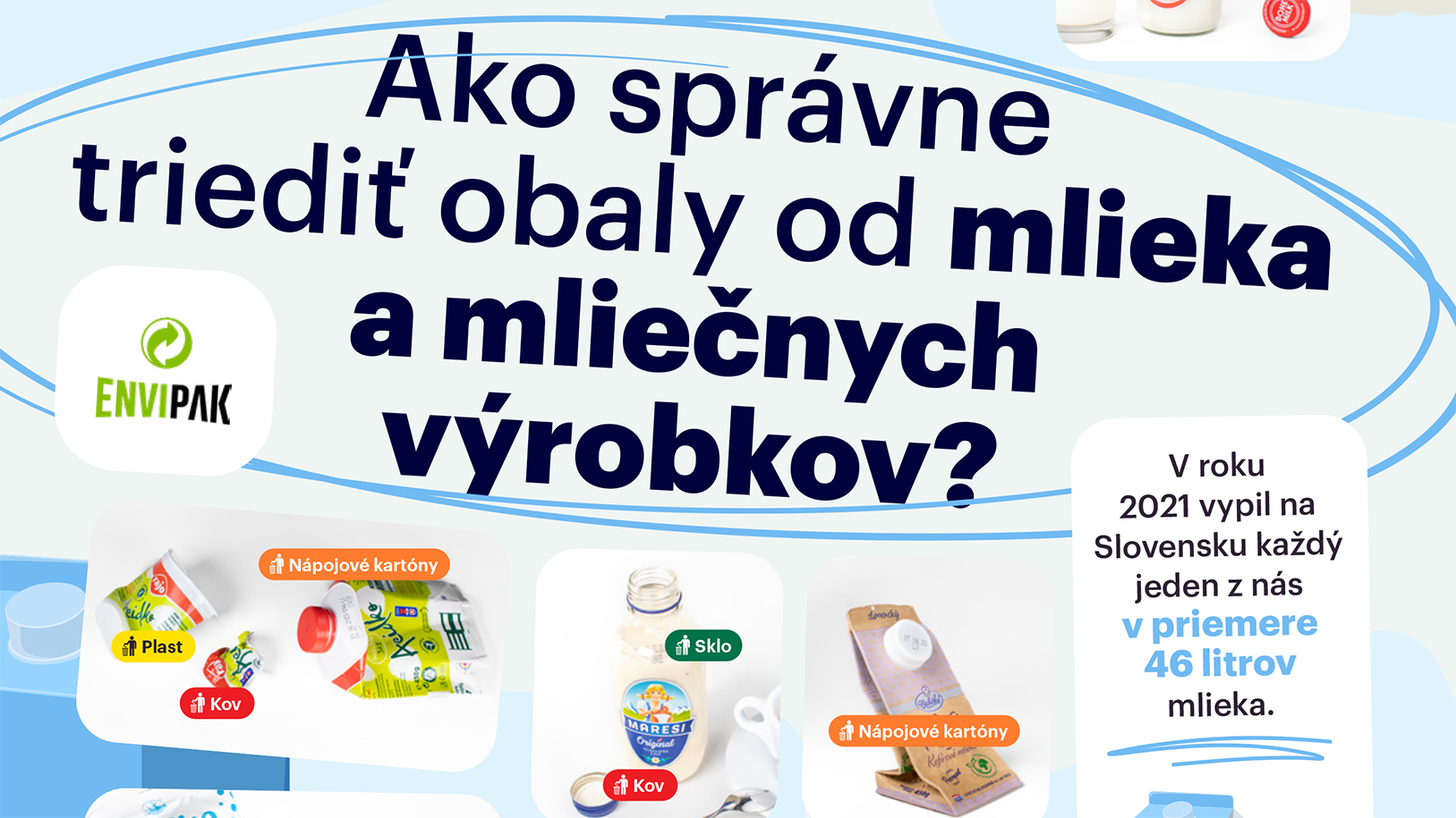 Ako správne triediť obaly od mlieka