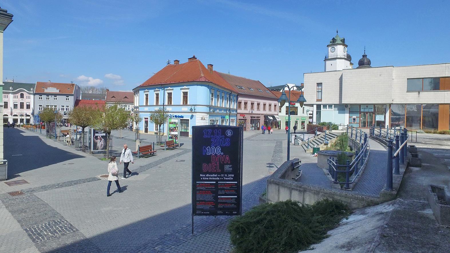 Mesto Trenčín chce za viac ako osem miliónov eur zrevitalizovať pešiu zónu