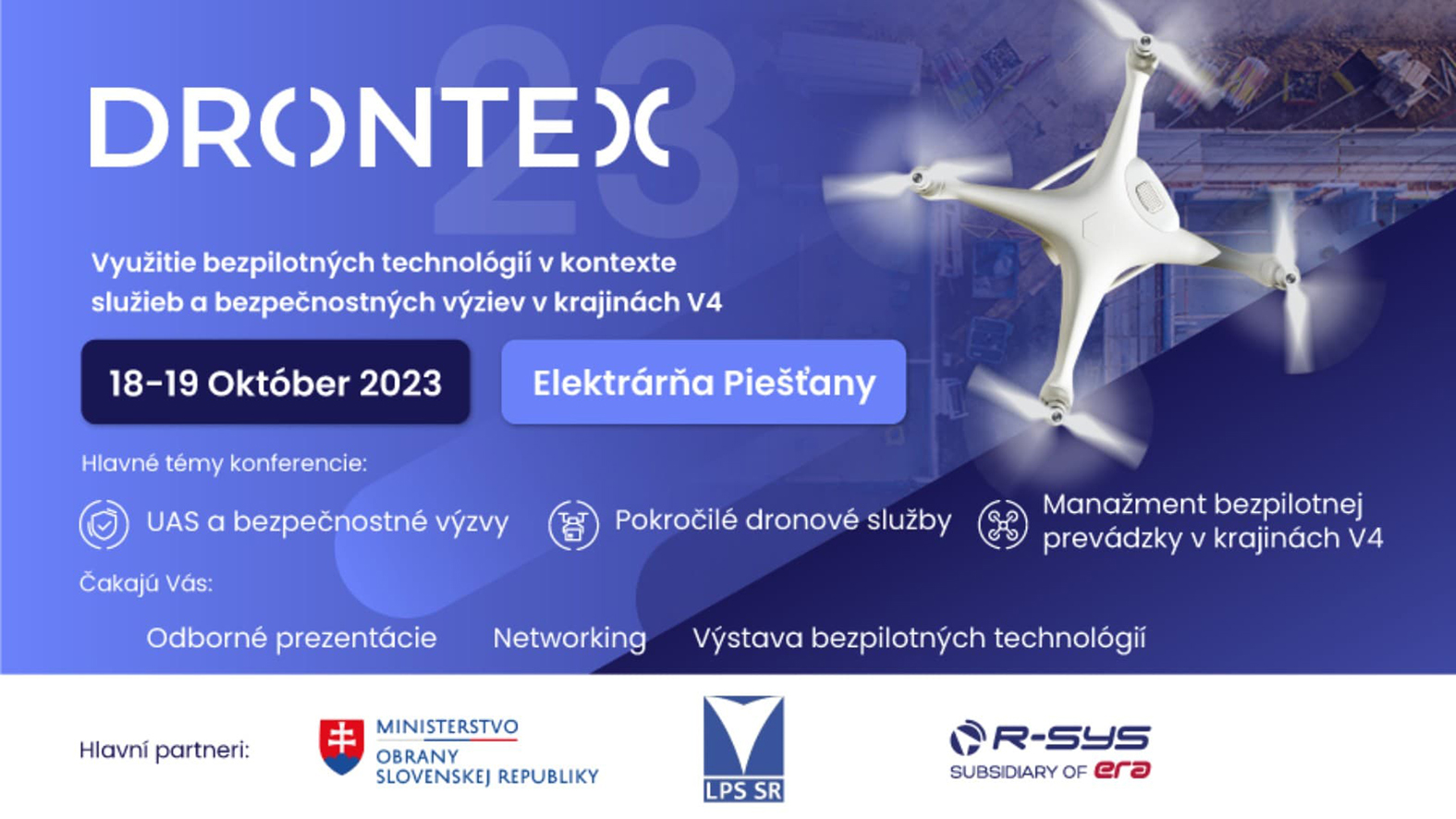 Konferencia Drontex 2023 otvára témy dronových služieb a bezpečnosti