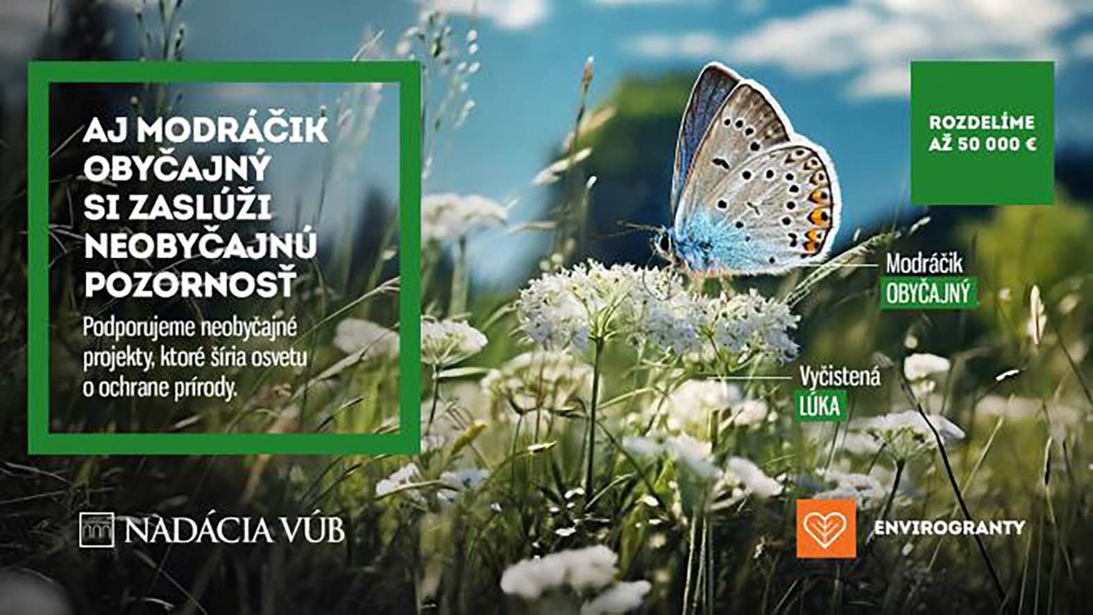 Nadácia VÚB: Projekty na ochranu prírody aj pre školy 