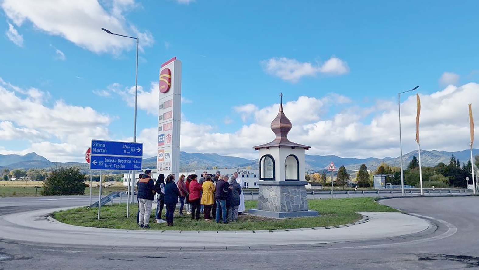 Kaplnka na čerpacej stanici VOMS v Rakove