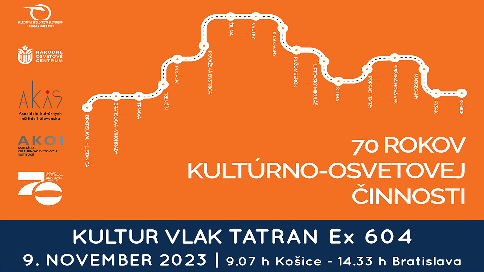 Kulturvlak z Košíc do Bratislavy