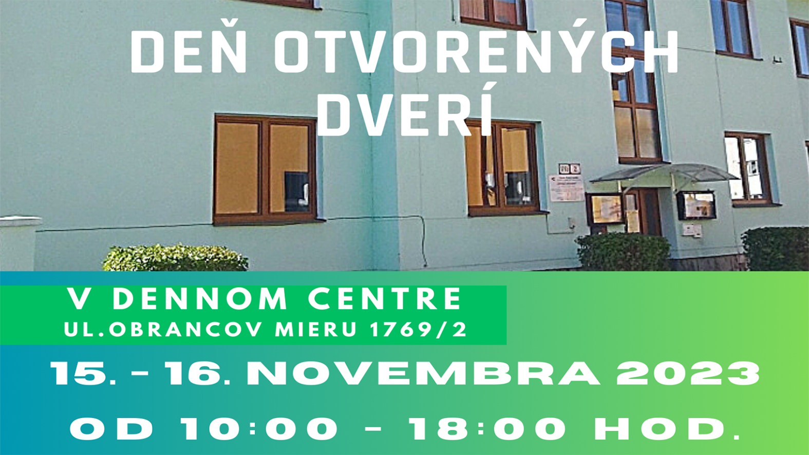 Dolnokubínske denné centrum na dva dni otvorí brány verejnosti