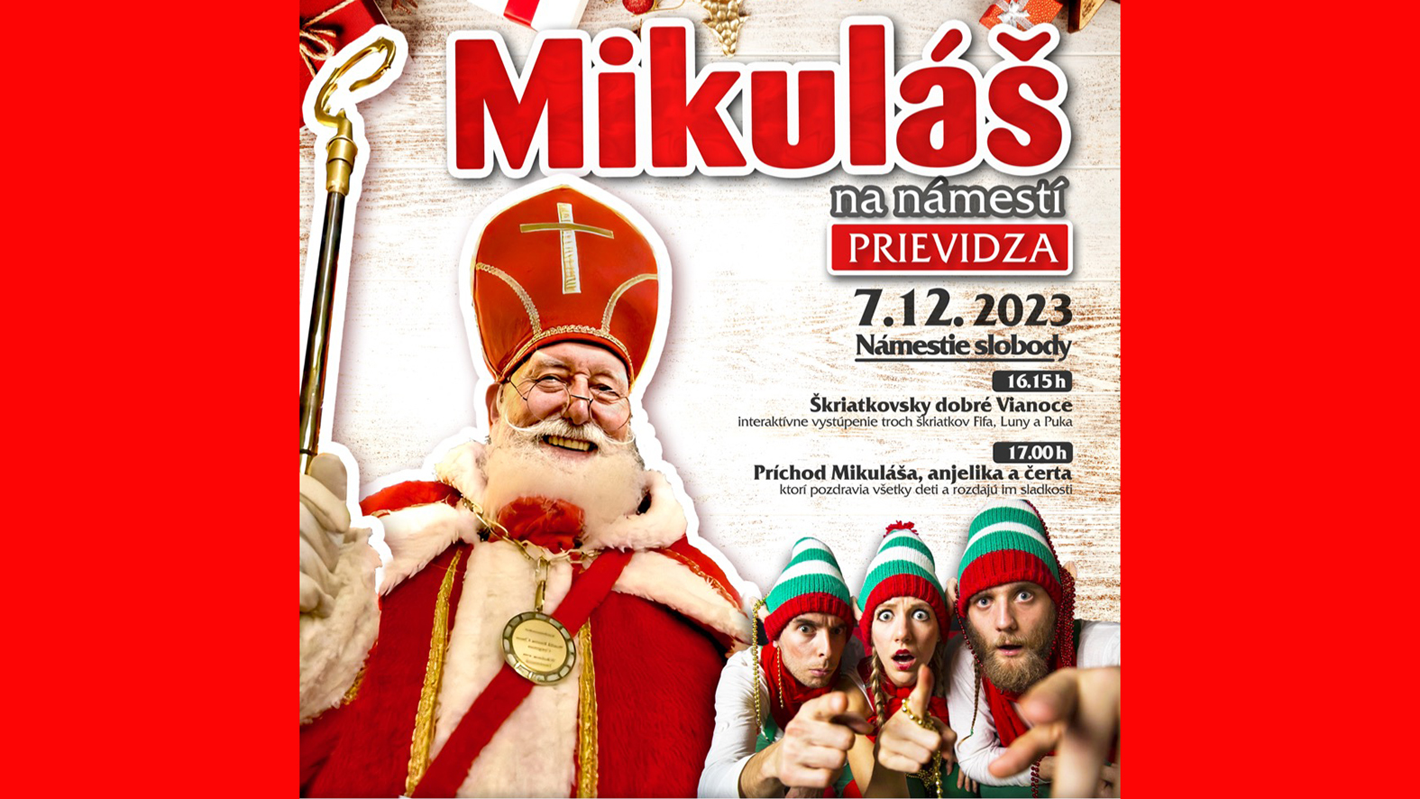 Mikuláš v Prievidzi - nedočkavosť a úprimná radosť