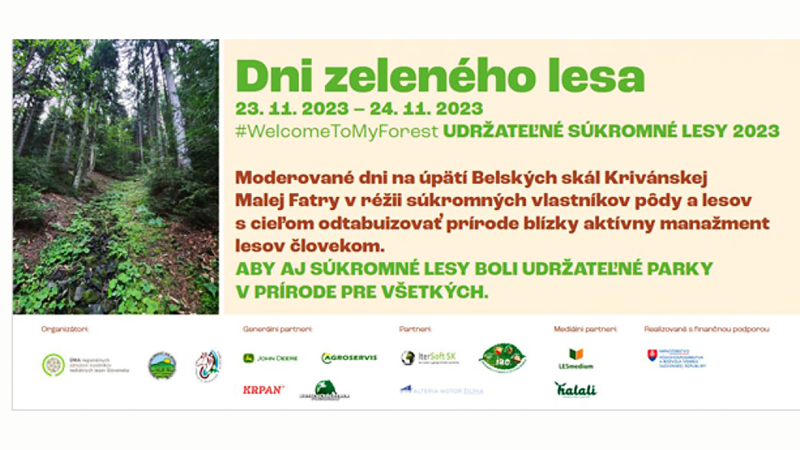 Na Dňoch zeleného lesa ukážu neštátni vlastníci aktívny manažment lesov