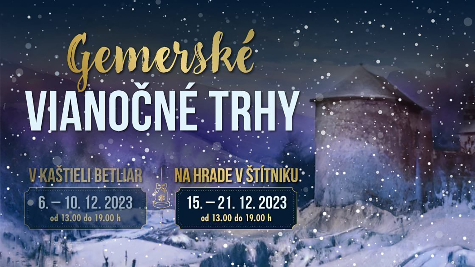 Gemerské vianočné trhy štartujú v Betliari, prvýkrát budú aj na hrade v Štítniku
