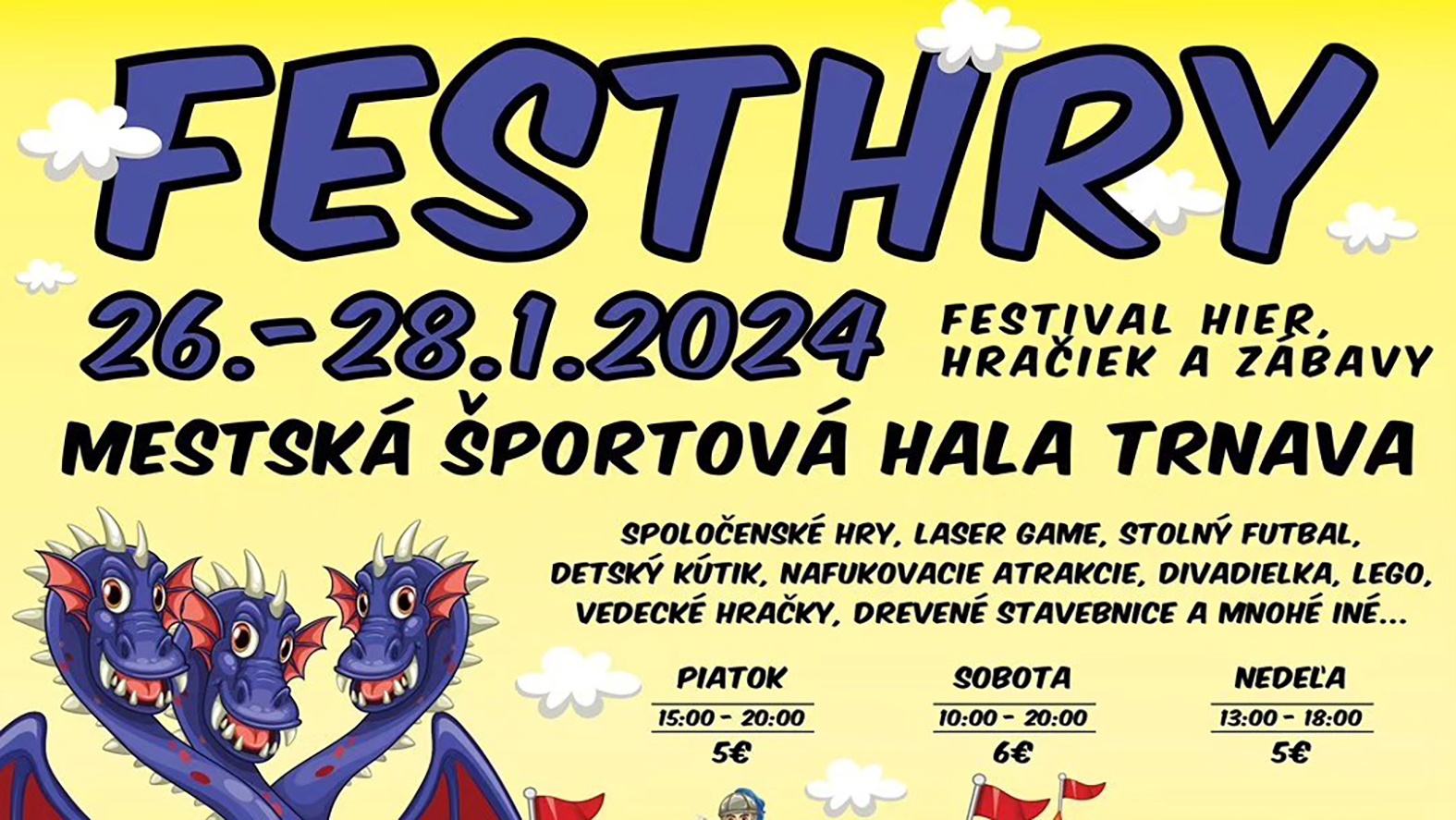 Od piatka bude v športovej hale v Trnave festival zábavy FestHry