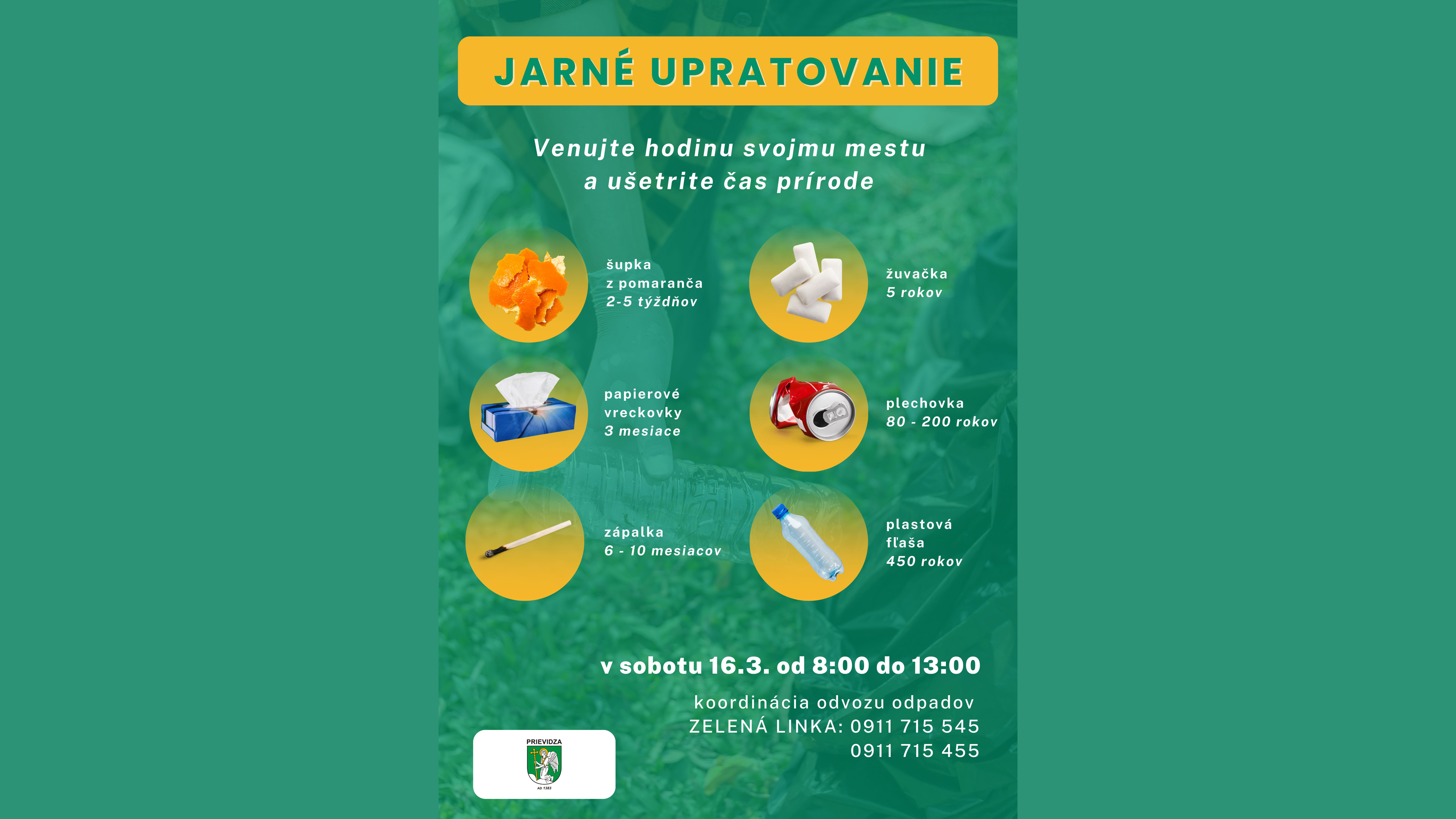 Prievidza sa pripravuje na jarné upratovanie