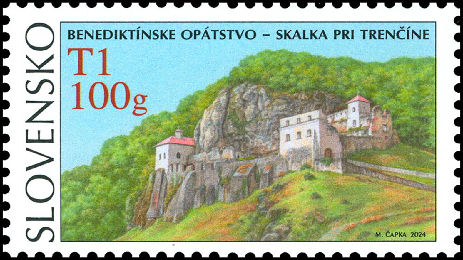 Slovenská pošta vydáva známku k 800. výročiu benediktínskeho opátstva v Skalke