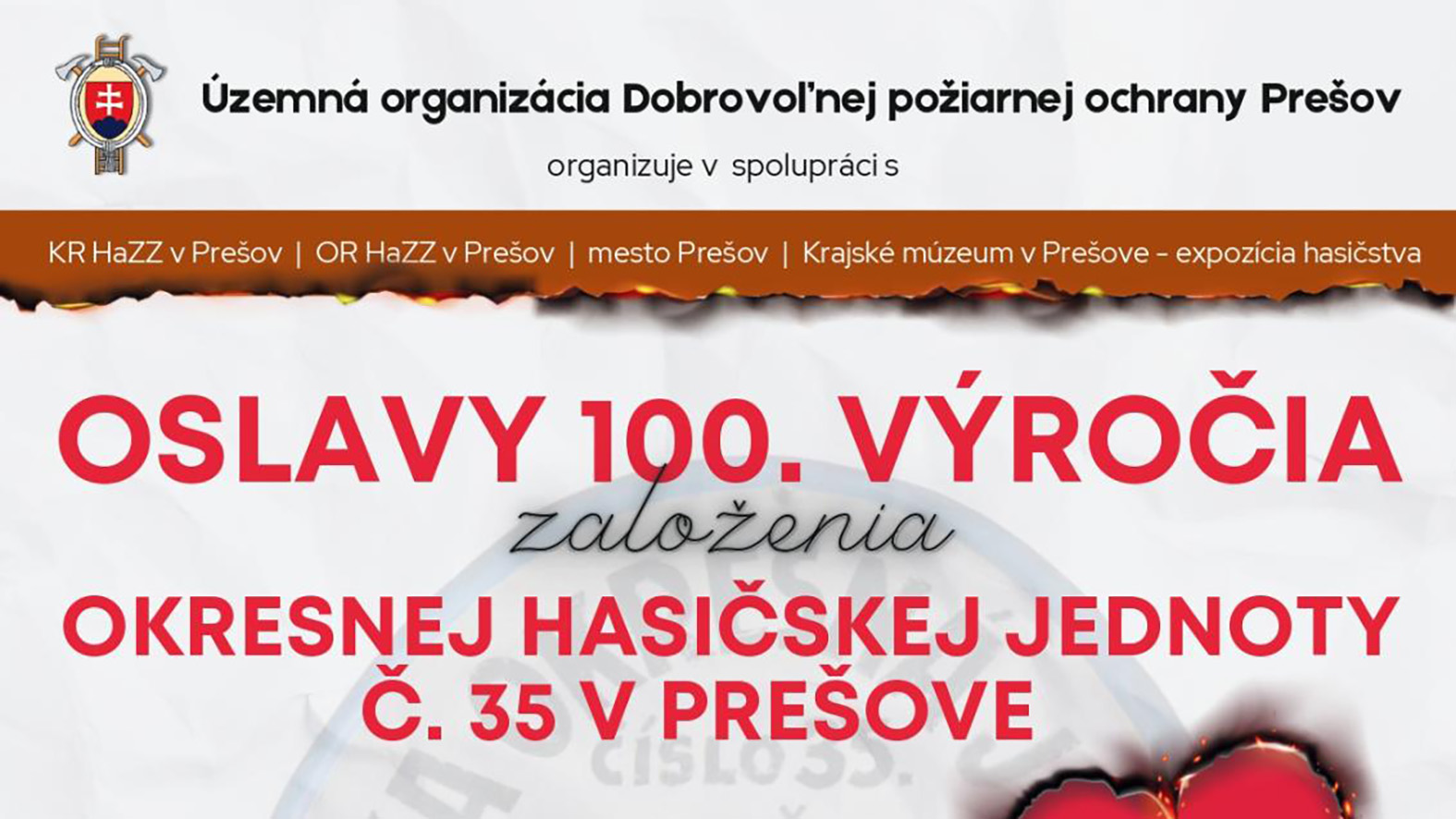 Okresné hasičstvo oslavuje storočnicu  