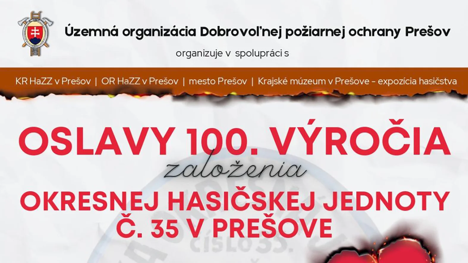 Okresné hasičstvo oslavuje storočnicu  
