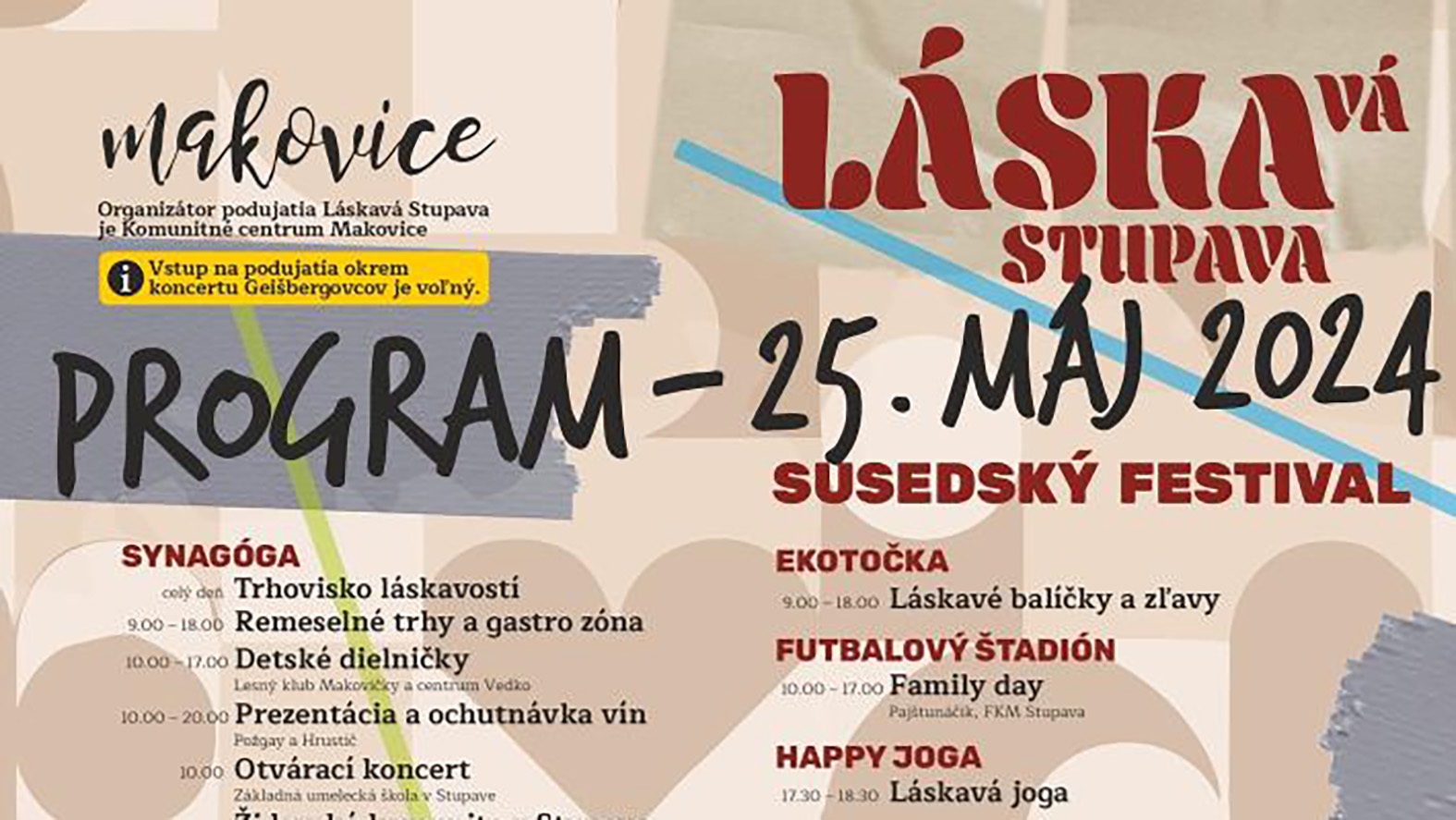Susedský festival Láskavá Stupava prinesie súdržnosť i prepájanie komunít