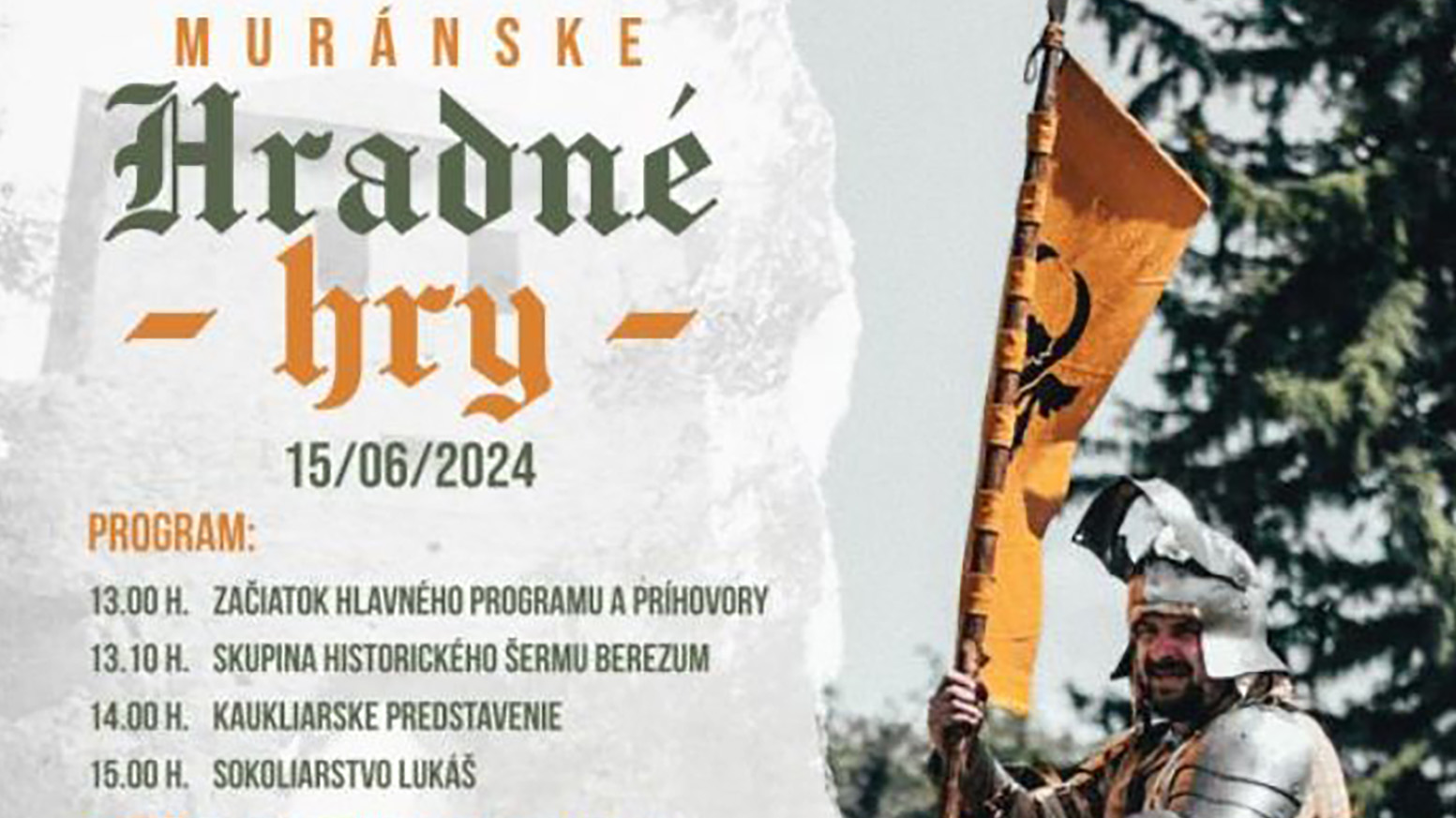 Hradné hry prinesú predstavenia sokoliarov, šermiarov i kaukliarov