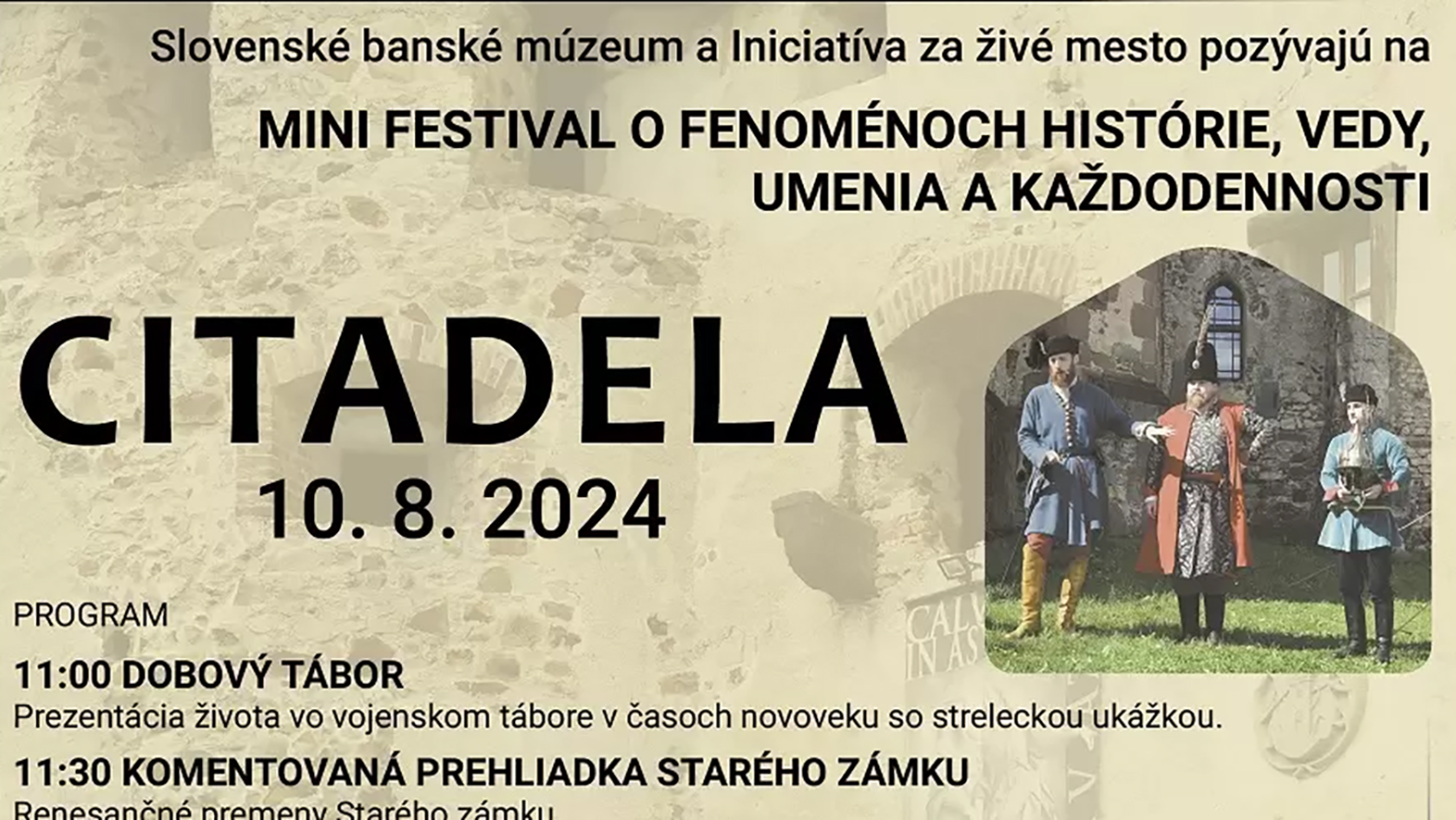 Na Starom zámku sa bude konať minifestival Citadela