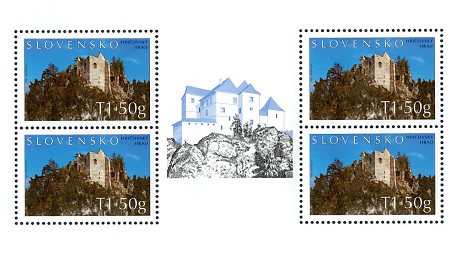 Slovenská pošta vydáva poštovú známku „Krásy našej vlasti: Hričovský hrad“