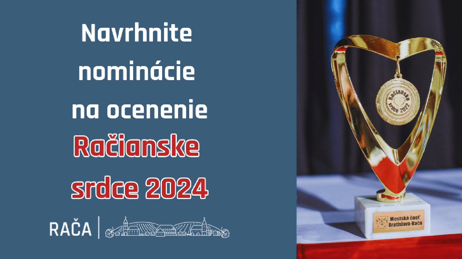 Rača hľadá osobnosti, prijíma nominácie na ocenenie Račianske srdce