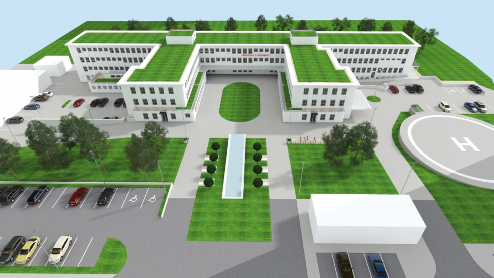 Nemocnica v Kráľovskom Chlmci získa zelenú strechu a zrevitalizuje park