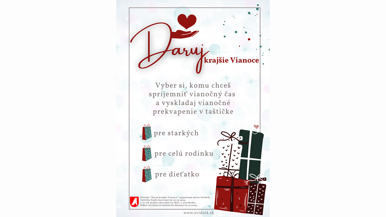 Mesto Svidník spustilo druhý ročník vianočnej kampane