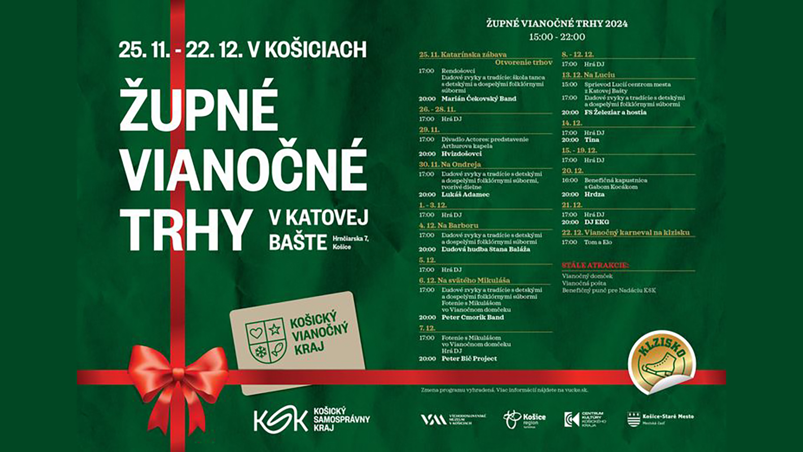 Krajské vianočné trhy v Katovej bašte odštartujú Katarínskou zábavou