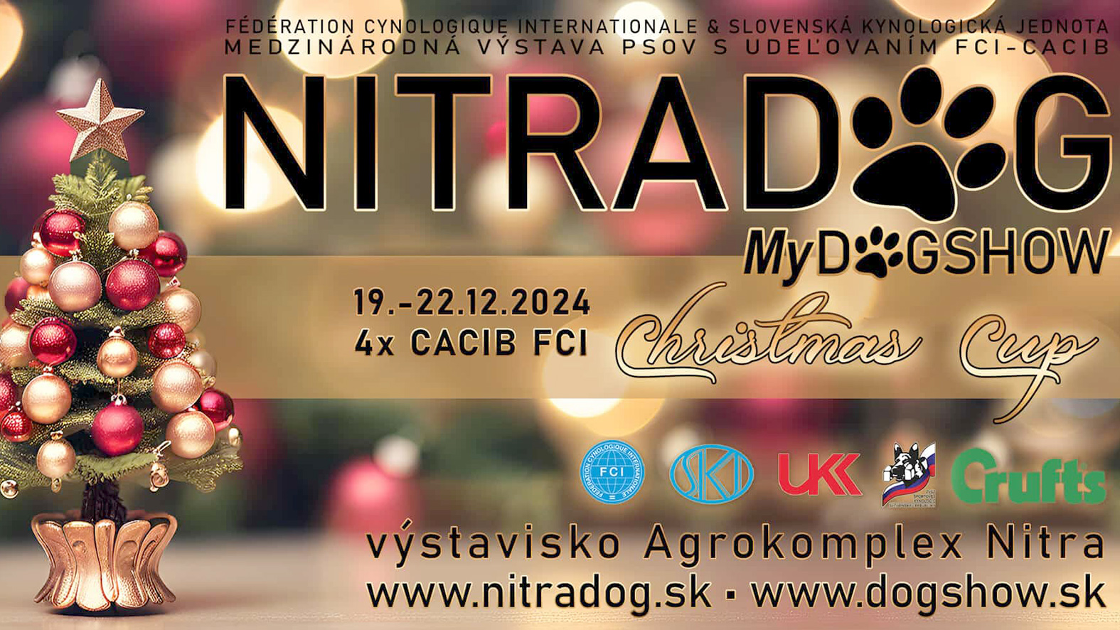 Na výstave Nitradog Christmas Cup sa predstavia tisícky psov z 29 krajín