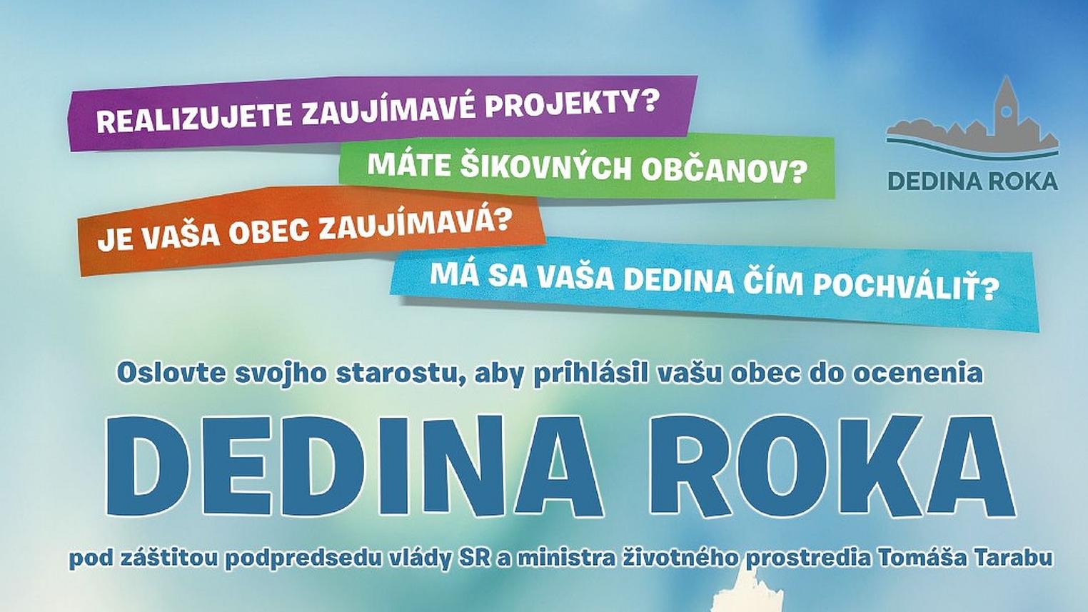 Vyhlásili 13. ročník ocenenia Dedina roka