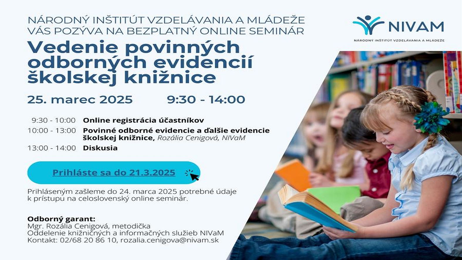 Online seminár Vedenie povinných odborných evidencií školskej knižnice