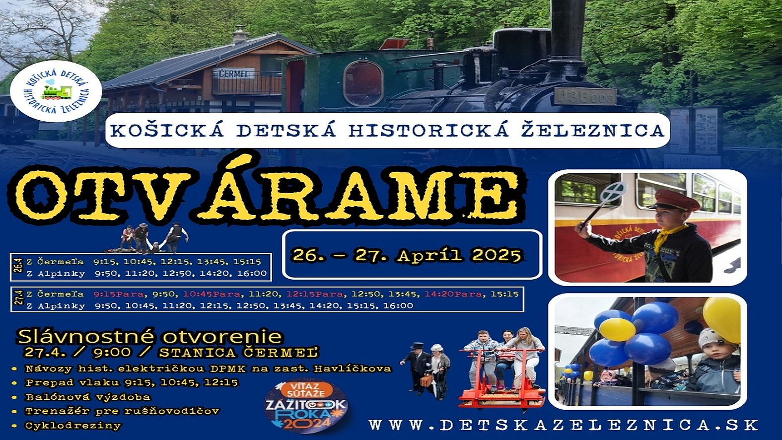 Detská železnica v Košiciach pozýva na otvárací víkend