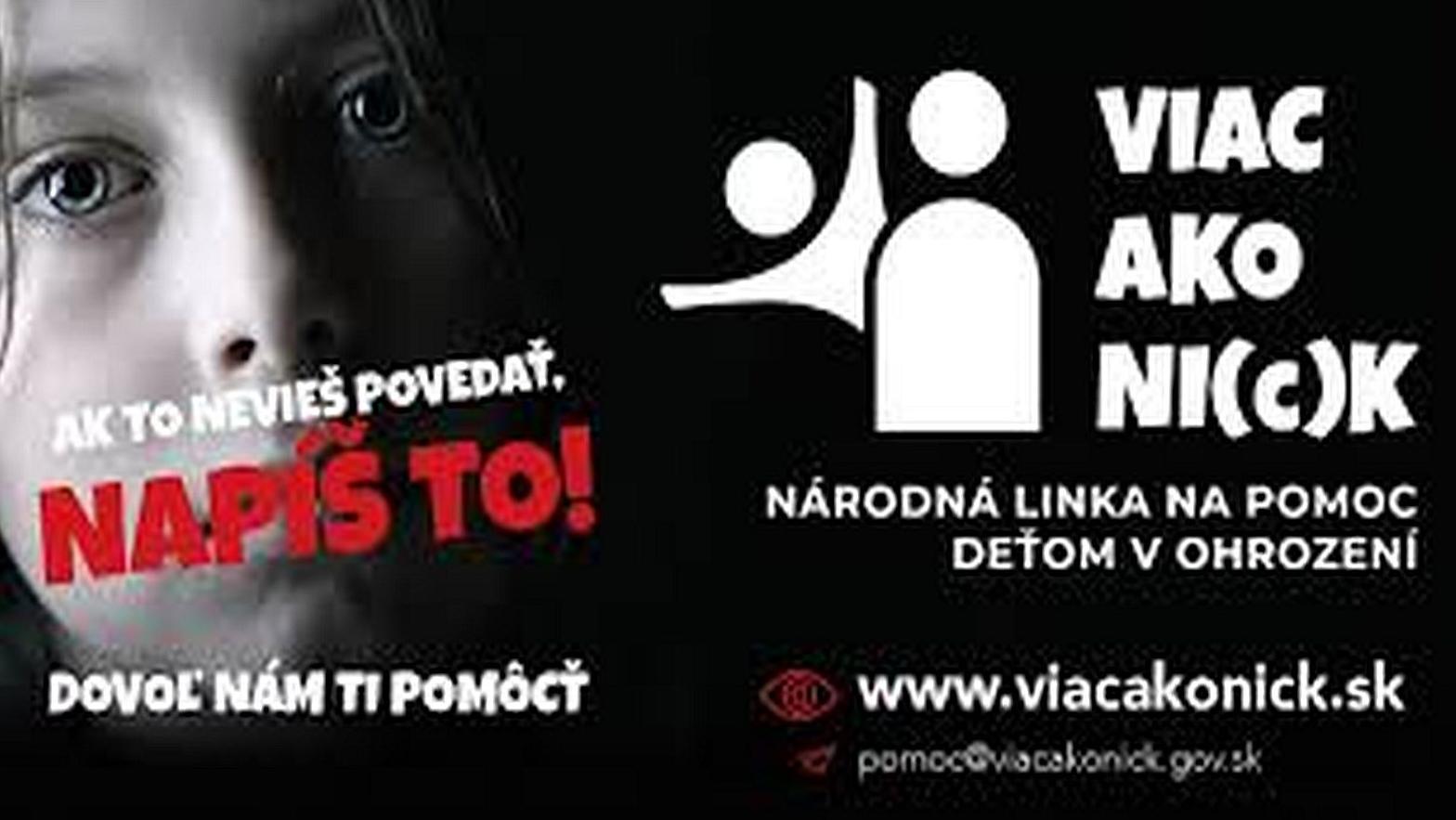 Linka na pomoc deťom VIAC AKO NI(c)K pomáha už 4 roky