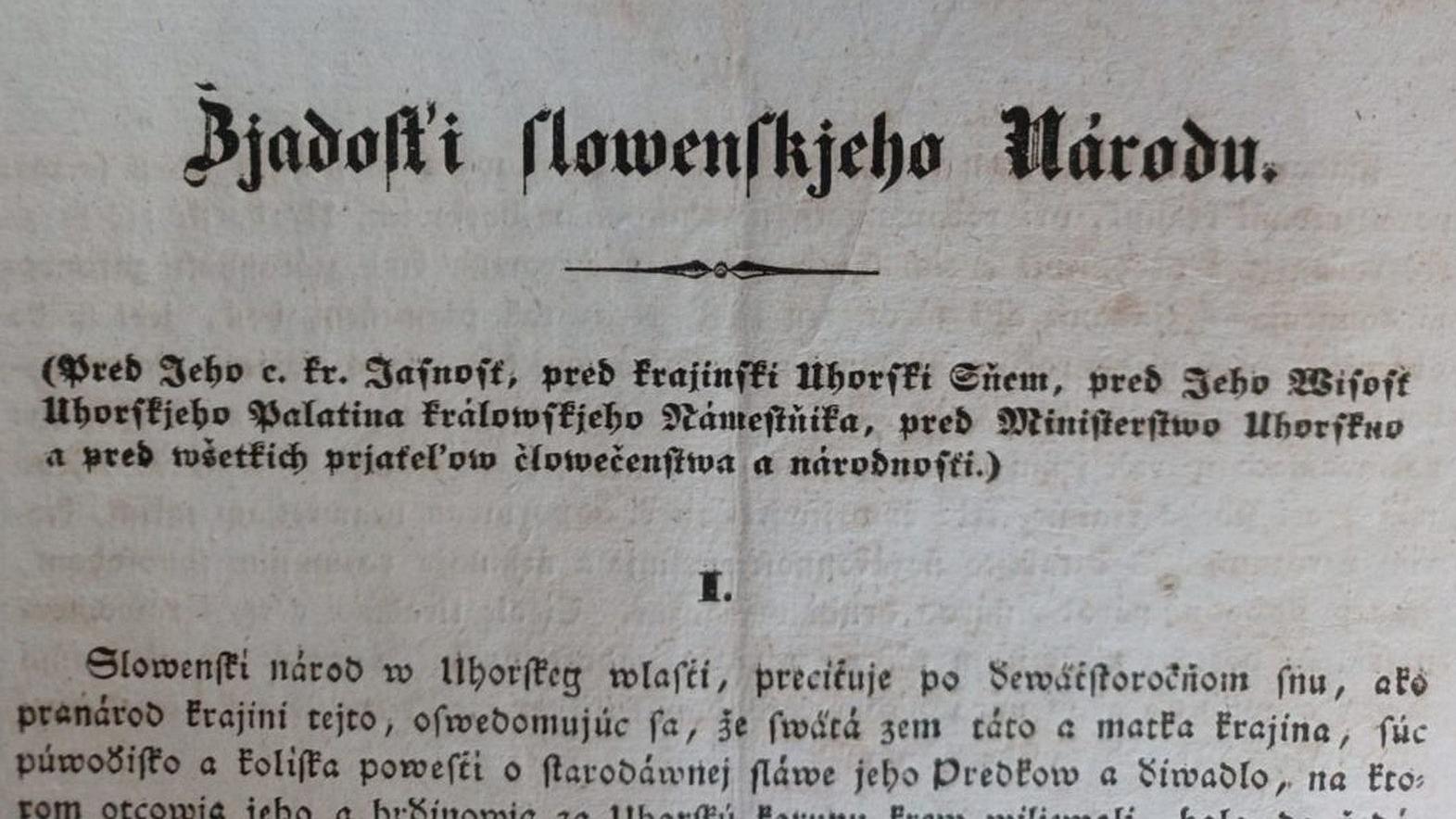 177 rokov odkazu Žiadostí slovenského národa v roku 35 rokov modernej samosprávy